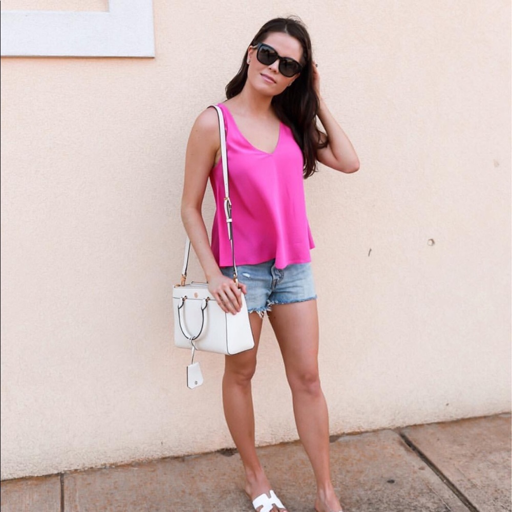 Tory Burch Double Zip Robinson Small tote Birch